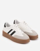 ideal Adidași Alb-Negru stil Tenis cu Model Geometric Avelresil