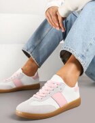 ideal Adidași Alb-Roz Retro în Stilul Tenisilor Clasici Tanonea