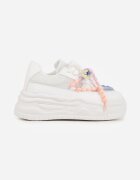 ideal Adidași Albi cu talpă groasă decorați cu mărgele Amomera