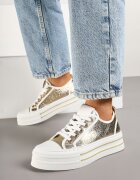 ideal Adidași Aurii cu Talpă Groasă cu Zirconii Felithea