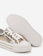 ideal Adidași Aurii cu Talpă Groasă cu Zirconii Felithea