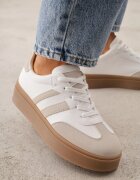 ideal Adidași Bej-Alb în stil teniși cu model geometric Avelresil