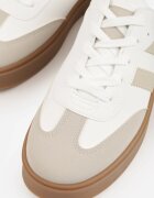 ideal Adidași Bej-Alb în stil teniși cu model geometric Avelresil