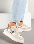 ideal Adidași Bej cu Sclipici și Decorațiuni Metalice Pillara