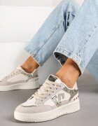 ideal Adidași Bej cu Sclipici și Decorațiuni Metalice Pillara