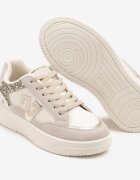 ideal Adidași Bej cu Sclipici și Decorațiuni Metalice Pillara