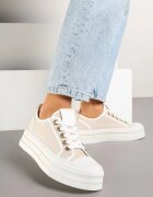 ideal Adidași Bej cu Talpă Groasă cu Zirconii Felithea
