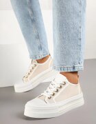 ideal Adidași Bej cu Talpă Groasă cu Zirconii Felithea