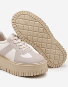 ideal Adidași Bej-Gri Stil Tenis cu Platformă în relief Firreis