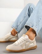 ideal Adidași Bej închis în stil tenis decorați cu dungi Amooshea