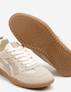 ideal Adidași Bej închis în stil tenis decorați cu dungi Amooshea