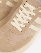 ideal Adidași Bej închis pe Talpă Groasă de Cauciuc cu Benzi pe Laterale Ninlili