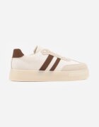 ideal Adidași Bej pe talpă groasă de cauciuc cu benzi pe laterale Ninlili
