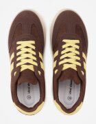 ideal Adidași Maro închis pe Talpă Groasă de Cauciuc cu Dungi pe Laterale Ninlili
