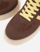 ideal Adidași Maro închis pe Talpă Groasă de Cauciuc cu Dungi pe Laterale Ninlili