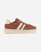 ideal Adidași Maro pe talpă groasă de cauciuc cu dungi pe laterale Ninlili