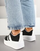 ideal Adidași Negre Teniși Cult cu platformă și pană Elisara