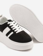 ideal Adidași Negre Teniși Cult cu platformă și pană Elisara