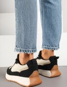 ideal Adidași Negri-Bej cu Model Geometric Borgis