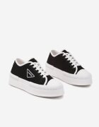 ideal Adidași Negri cu Platformă cu Aplică pe Lateral Alimiora