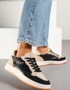 ideal Adidași Negru-Bej cu Cusături Decorative în Stil Streetwear Neoniela