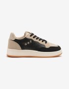ideal Adidași Negru-Bej cu Cusături Decorative în Stil Streetwear Neoniela
