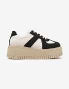 ideal Adidași Negru-bej Stil Tenis cu Platformă cu Gofraje Firreis