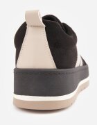 ideal Adidași retro din imitație de piele de căprioară pe talpă groasă Corvimes Negri