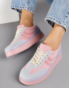 ideal Adidași Roz-Albastru în Stil Clasici Teniși cu Talpă Groasă Grelritia