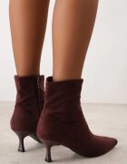 ideal Asortate Minimaliste Botine pe toc kitten Siwira Bordo