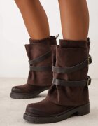 ideal Botine Biker cu carâmb dublu curele și catarame Nilara Maro