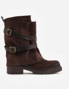 ideal Botine Biker cu carâmb dublu curele și catarame Nilara Maro