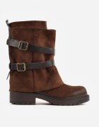 ideal Botine Biker cu carâmb dublu curele și catarame Nilara Maro