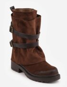 ideal Botine Biker cu carâmb dublu curele și catarame Nilara Maro