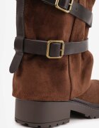 ideal Botine Biker cu carâmb dublu curele și catarame Nilara Maro