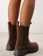 ideal Botine clasice cu talpă joasă (tip chelsea) din imitație de piele întoarsă cu talpă profilată Journa Maro