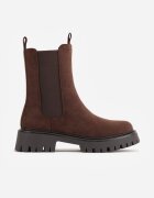 ideal Botine clasice cu talpă joasă (tip chelsea) din imitație de piele întoarsă cu talpă profilată Journa Maro