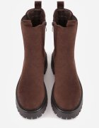 ideal Botine clasice cu talpă joasă (tip chelsea) din imitație de piele întoarsă cu talpă profilată Journa Maro