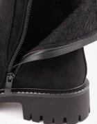 ideal Botine clasice cu talpă joasă (tip chelsea) din imitație de piele întoarsă cu talpă profilată Journa Negre