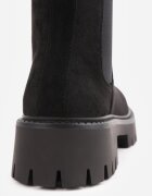 ideal Botine clasice cu talpă joasă (tip chelsea) din imitație de piele întoarsă cu talpă profilată Journa Negre