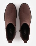 ideal Botine cu talpă joasă (tip chelsea) din imitație de zams ș pe toc gros Frezia Maro