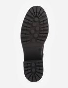 ideal Botine cu talpă joasă (tip chelsea) din imitație de zams ș pe toc gros Frezia Negre