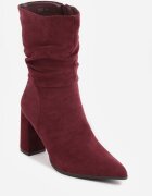 ideal Botine cu toc și carâmb drapat Miliana Bej Bordo