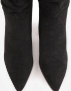 ideal Botine cu toc și carâmb drapat Miliana Bej Negre