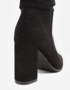 ideal Botine cu toc și carâmb drapat Miliana Bej Negre