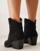 ideal Botine Din Piele Negre Tip Cowboy Cu Toc Conic Lianessea
