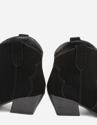 ideal Botine Din Piele Negre Tip Cowboy Cu Toc Conic Lianessea