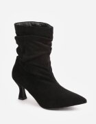 ideal Botine drapate pe toc geometric Carisma Negre