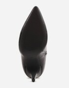 ideal Botine elegante cu toc cui decorate cu embosare care imită pielea de crocodil Raclus Negre