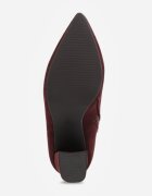 ideal Botine elegante pe toc gros cu carâmb cu decupaj în formă de V Calvori Bordo